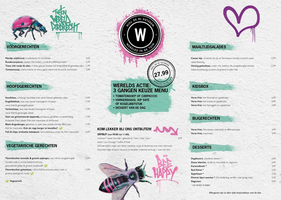 Diner menu restaurant Dordrecht