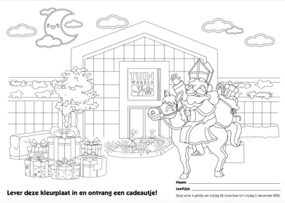 Sint kleurplaat