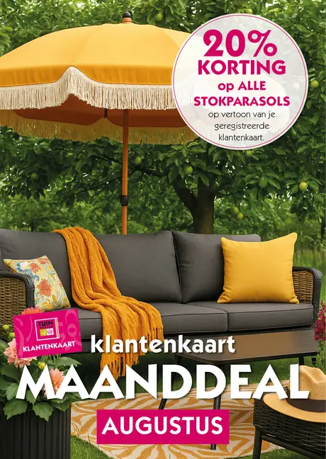 Klantenkaart deal Augustus