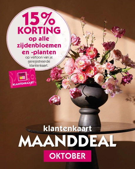 Zijde bloemen actie